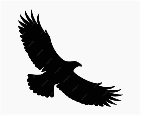 Golden eagle silhouette editable EPS vector isolated illustration template | Premium AI ...