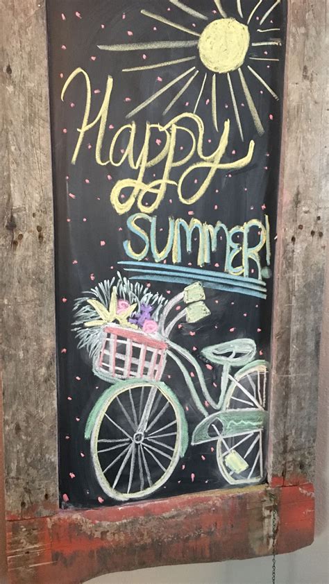 Pin by Helen D on Art | Summer chalkboard art, Chalkboard art quotes ...