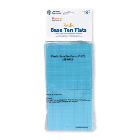 BASE TEN FLATS PLASTIC BLUE 10/PK : Amazon.in: Office Products