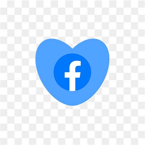 Facebook icon heart shape free png