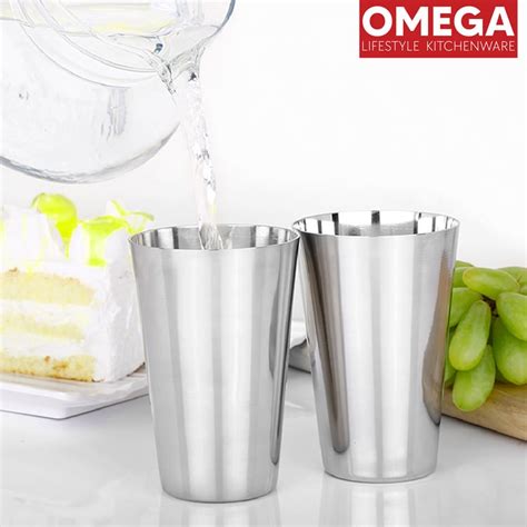 Buy OMEGA Set of 6 Stainless Steel Tumbler - 350ml from Omega at just ...