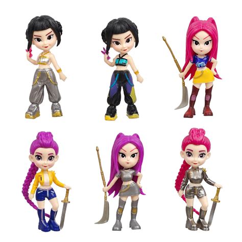 K-Pop Demon Hunters: 6-Piece Stylized Warrior 6Pcs Figure Set – Toy Walk