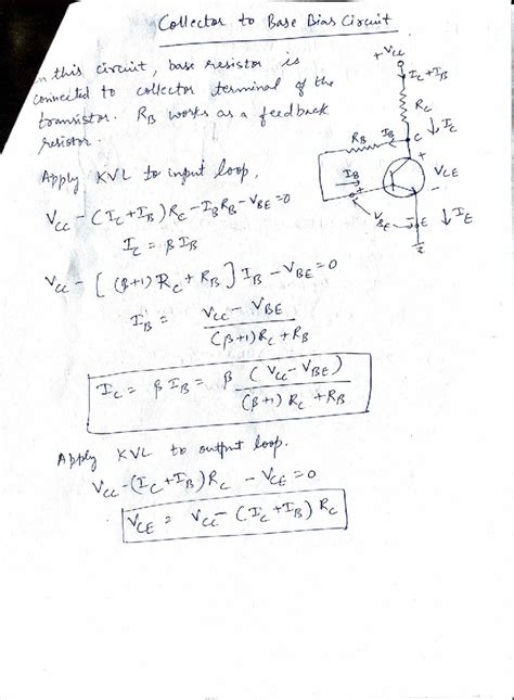 Collector to Base Bias Circuit Analysis - Analog Electronics Unit-2 ...
