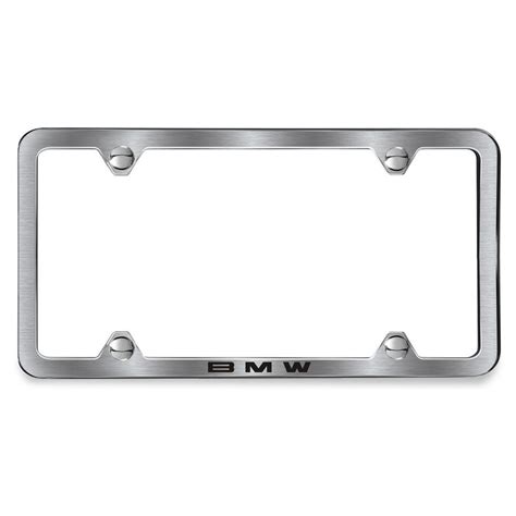82122456420 - BMW Brushed Slimline Plate Frame, Black. LICENSE, FRAMES | BMW, Stratham NH