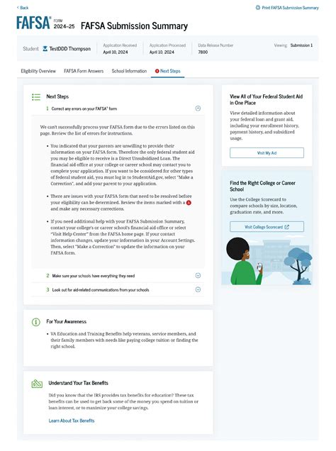 What You Need To Know About the FAFSA Submission Summary - Federal ...