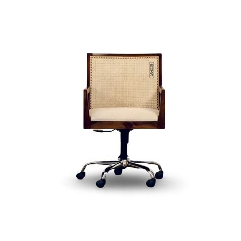 Sleeker Cane Office Chair: Wicker / Rattan Home Office Chair