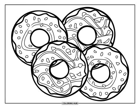 75+ Doughnut Coloring Pages for Kids & Adults (Free Printable PDFs)