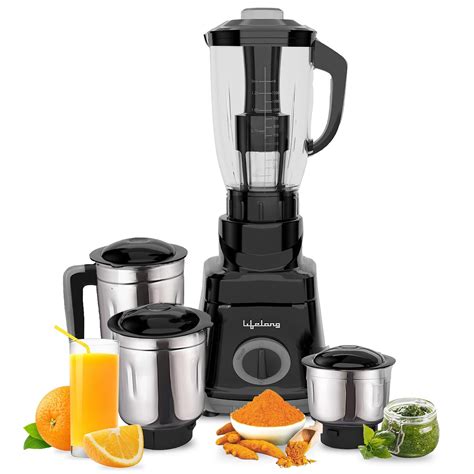 Buy Lifelong 750W Juicer Mixer Grinder 4 Jars – Best Price Online ...