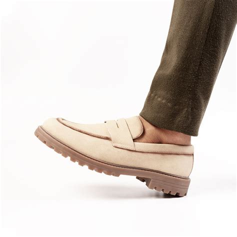 Monkstory Cosmopolitan Dune Penny Loafers - Beige