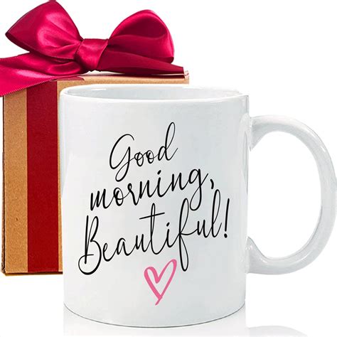 MNEDLAD Taza de café con texto en inglés «Good Morning Good Morning ...