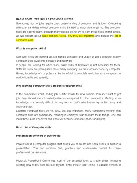 Image result for Basic Computer Skills Guide