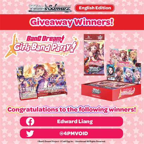 【Giveaway】 BanG Dream! Girls Band Party! 5th Anniversary Giveaway ...