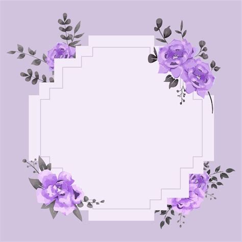 Watercolor flower frame | Premium Vector