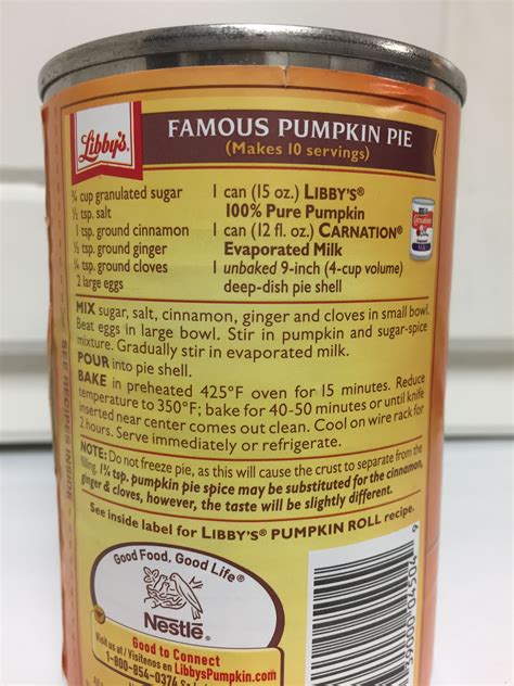 Libby Pumpkin Pie Recipe