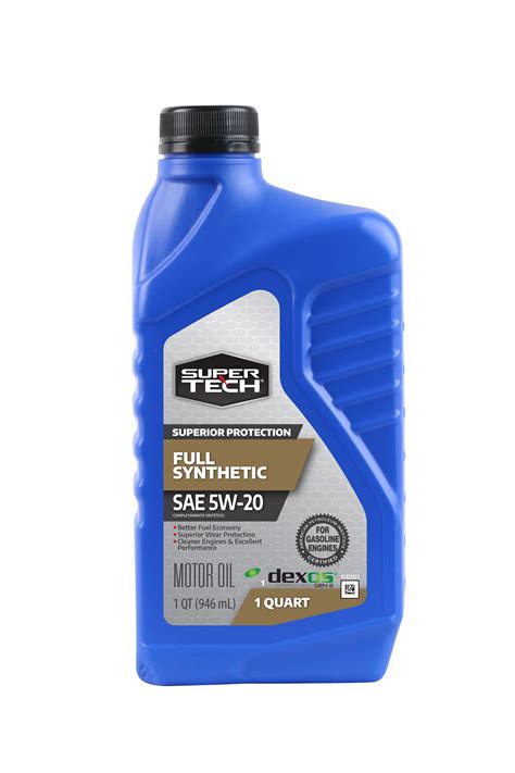 Super Tech Full Synthetic SAE 5W-20 Motor Oil, 1 Quart - Walmart.com ...