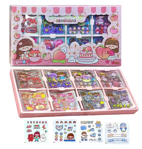 FunBlast Cute Girl Theme Kawaii Stickers - 200 Sheets Cute Washi ...