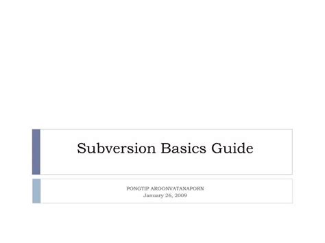 Image result for Apache Subversion Beginner Tutorial
