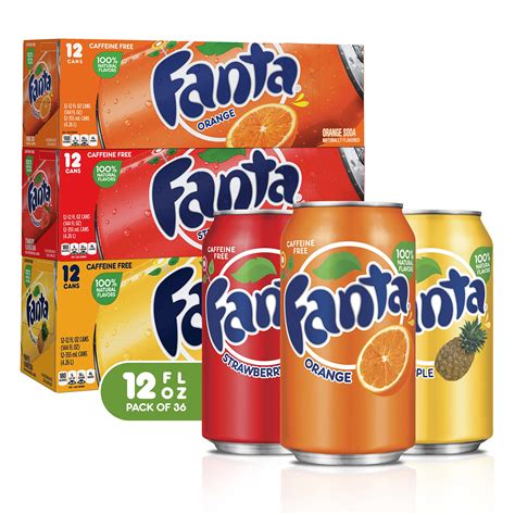 Buy Fanta Soda Soft Drink Variety Pack Bundle, 12 Fl Oz, 36 Pack Bundle ...