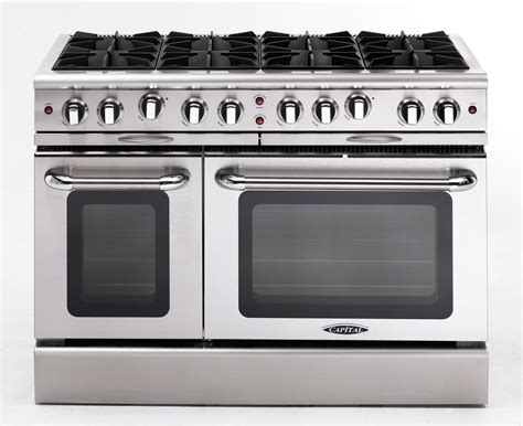 Capital MCOR488L 48 Inch Freestanding Gas Range with 8 Open Burners, EZ ...