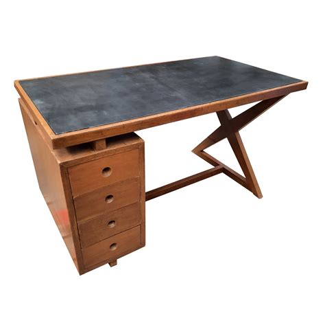 X-shaped leg Desk by Pierre Jeanneret | #252316