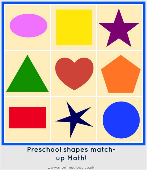 Printable Matching Shapes