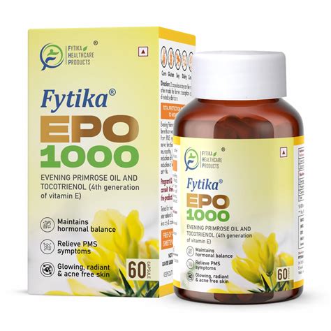 Fytika Epo 1000 Evening Primrose Oil and Tocotrienol Capsules | For ...