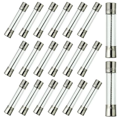 BOJACK T5AL250V 6x30 mm 5A 250V Slow Blow Fuses 5 amp 250 Volt 0.24 x 1 ...
