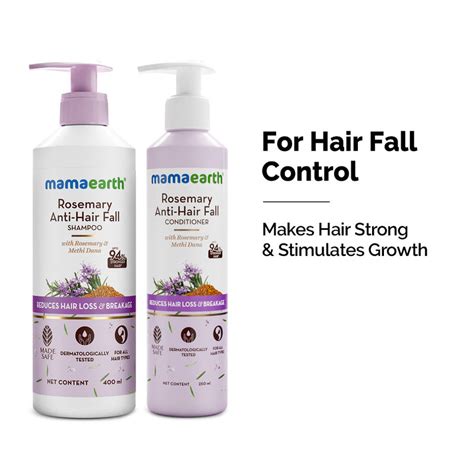 Buy Mamaearth Rosemary Shampoo & Conditioner Combo Reduces Hair Fall ...