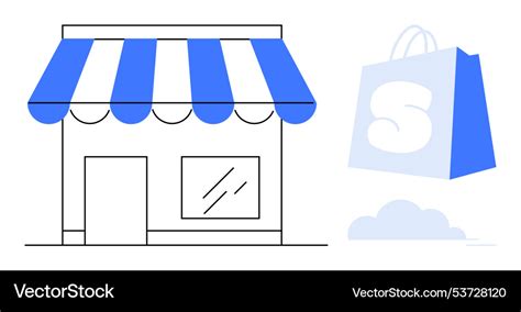 Samll Shop Vector Image 的图像结果
