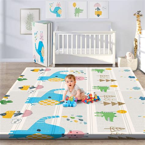 Gimars XL BPA Free 0.6 in Thickest Foldable Baby Play Mat, Waterproof ...