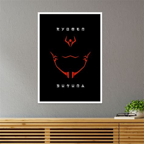 Sukuna's Curse Mark in Red Anime Poster - Exclusive Anime Wall Art