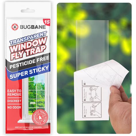 Mua Window Fly Traps Indoor Clear 15pk Strips Indoor. The Only Double ...