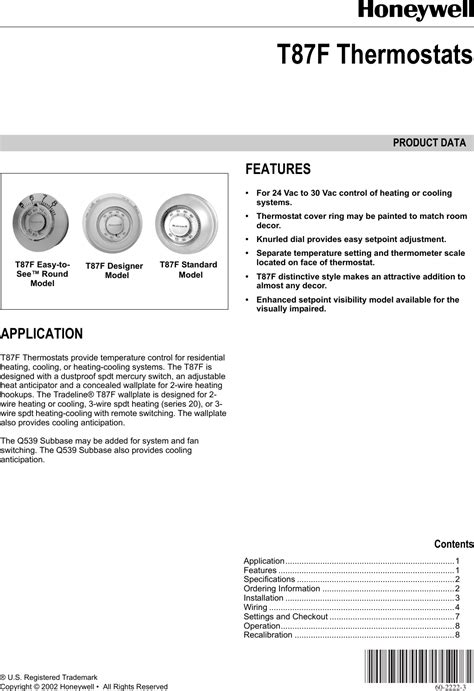 Honeywell T6 Programmable Thermostat Manual at Zara Morrill blog
