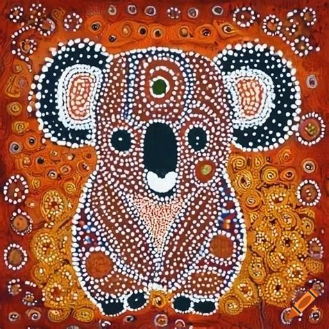 Aboriginal Art Koala Koalas In Tree By Aboriginal Artist Melanie Hava