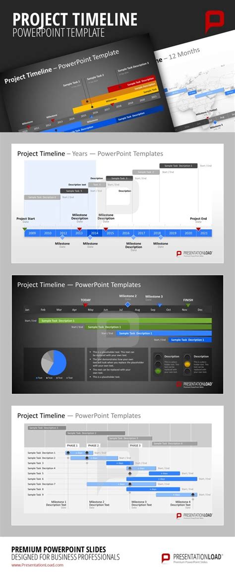 Project Timeline PowerPoint | Project management templates, Powerpoint, Timeline project