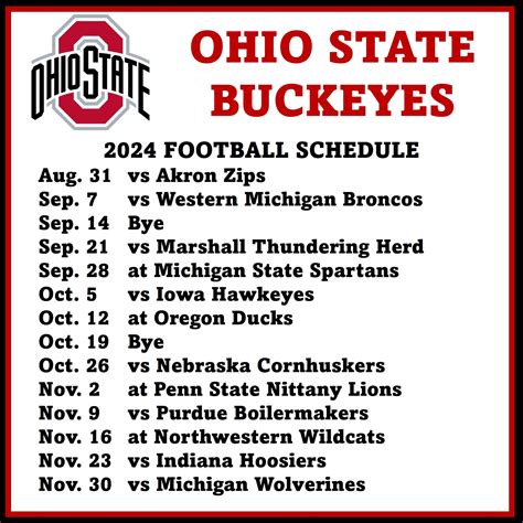 Ohio State Football Schedule 2025 Printable - Download Free Printable ...