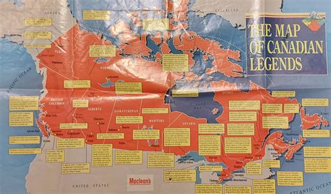 The Map Of Canadian Legends: (1992) Map | Mister-Seekers Bookstore