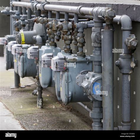 Multiple gas meters hi-res stock photography and images - Alamy