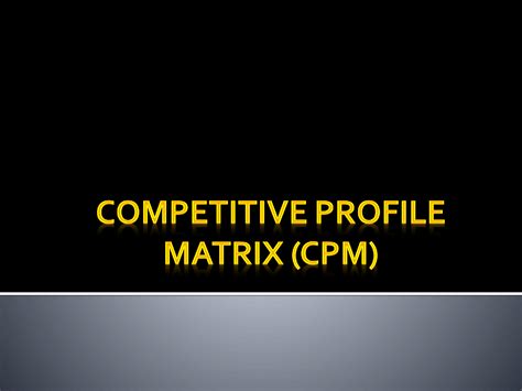 Image result for Competitive Profile Matrix