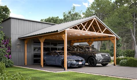 Attached Gable Roof Carport Plans - Craftcamp™