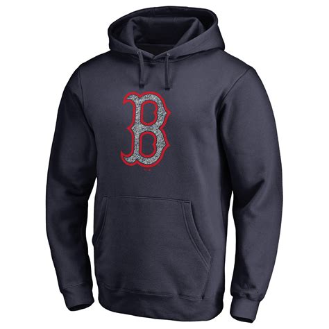 Men's Fanatics Branded Navy Boston Red Sox Static Logo Pullover Hoodie ...