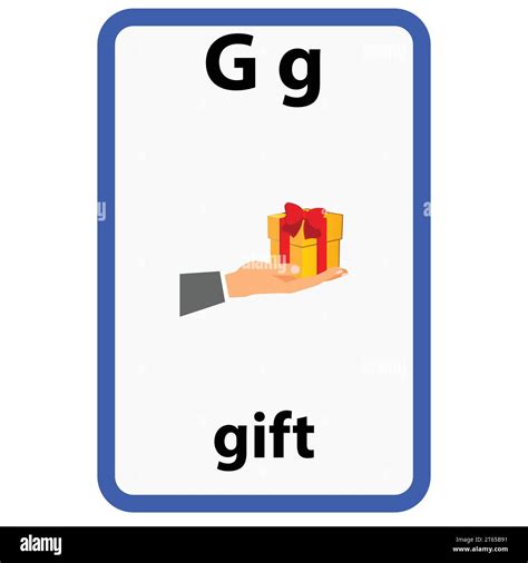 Alphabet flashcard for children with the letter g from gift Stock Vector Image & Art - Alamy