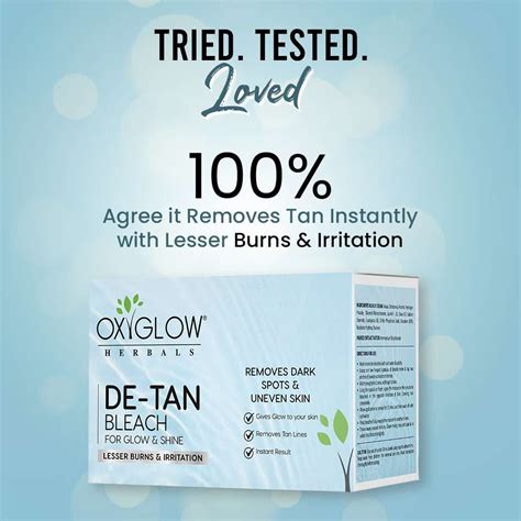 OXYGLOW D-Tan Bleach Cream for Tan Removal,Skin Brightening,Skin Toning ...