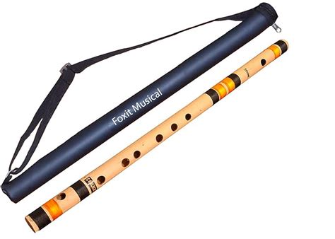 Foxit Professional Flutes C Sharp Medium Right Hand Bansuri Size 18.5 ...