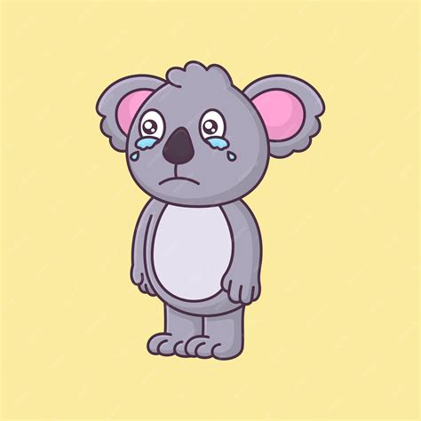 Premium Vector | Cute koala cry. animal cry vector cartoon animal ...