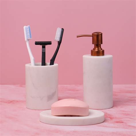 Marble Bathroom Accessories Set | Buy Online - Handicraft Bazaar