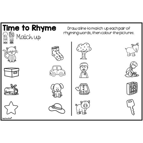 Time to Rhyme: Match Up Worksheets - Top Teacher - Worksheets Library