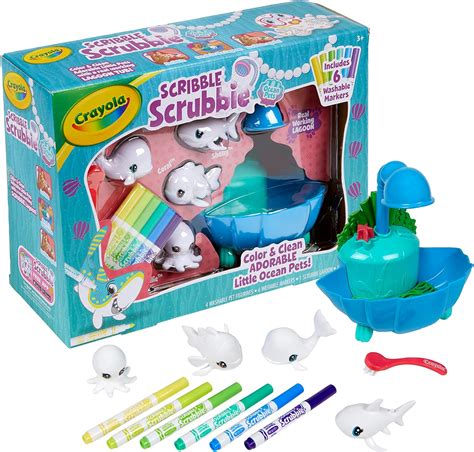 Buy Crayola Scribble Scrubbie Pets Blue Lagoon Playset, Ocean Animals ...