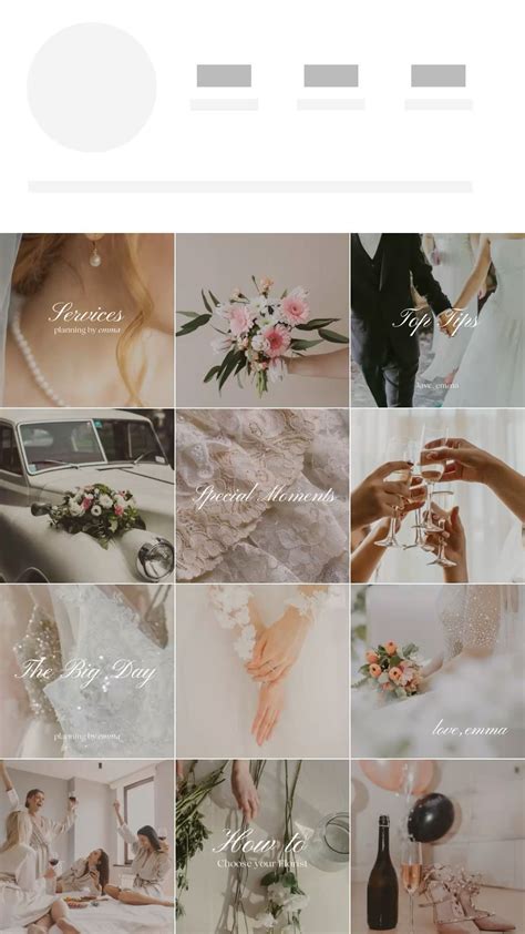 Wedding Planner Feed Design | Aesthetic instagram feed event planning ...