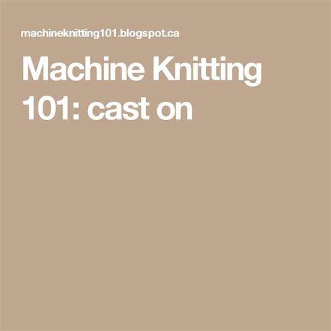 Image result for Knitting Machine Cast On 4 Tutorials